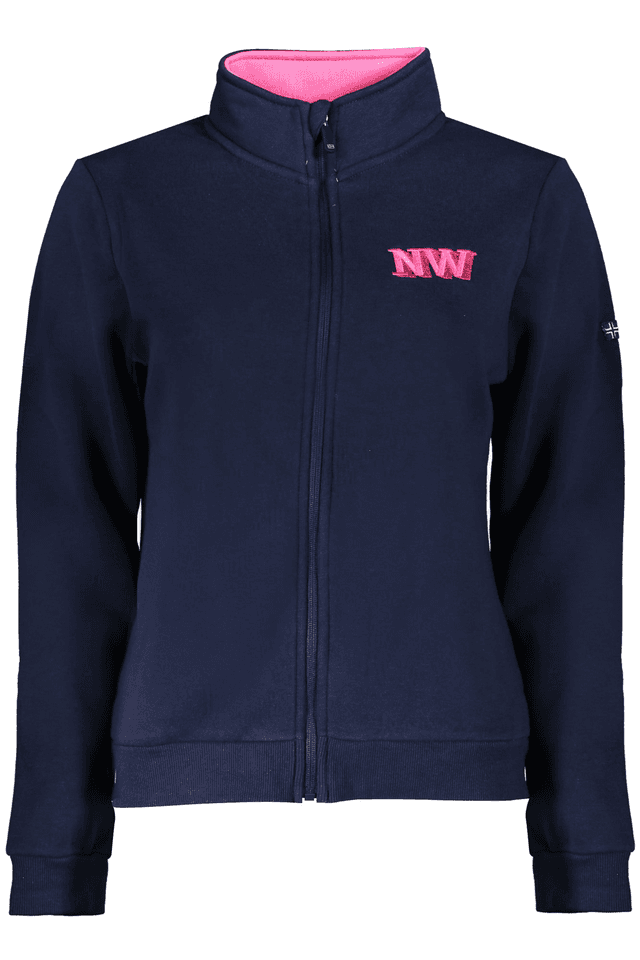 10129NORWAY 1963 FELPA CON ZIP DONNA BLU