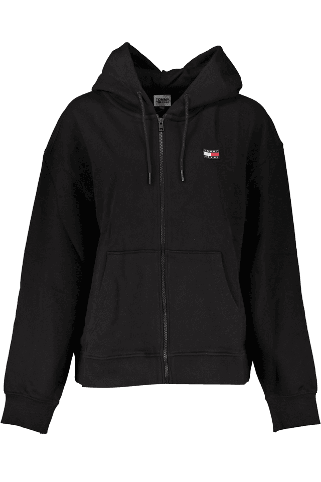6959TOMMY HILFIGER FELPA CON ZIP DONNA NERO