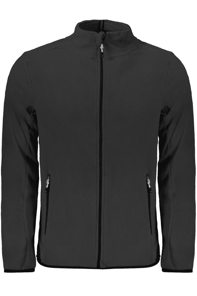 10183NORWAY 1963 FELPA CON ZIP UOMO NERO