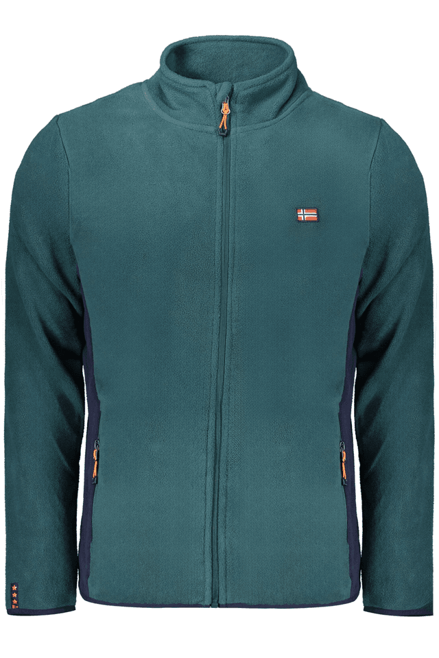 10163NORWAY 1963 FELPA CON ZIP UOMO VERDE