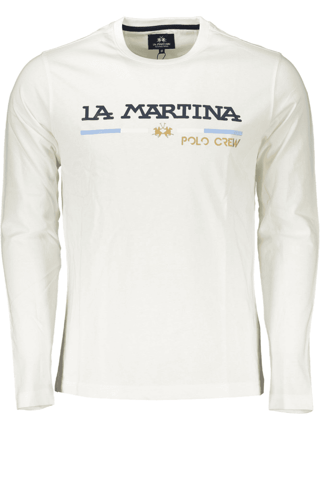 6934LA MARTINA T-SHIRT MANICHE LUNGHE UOMO BIANCO