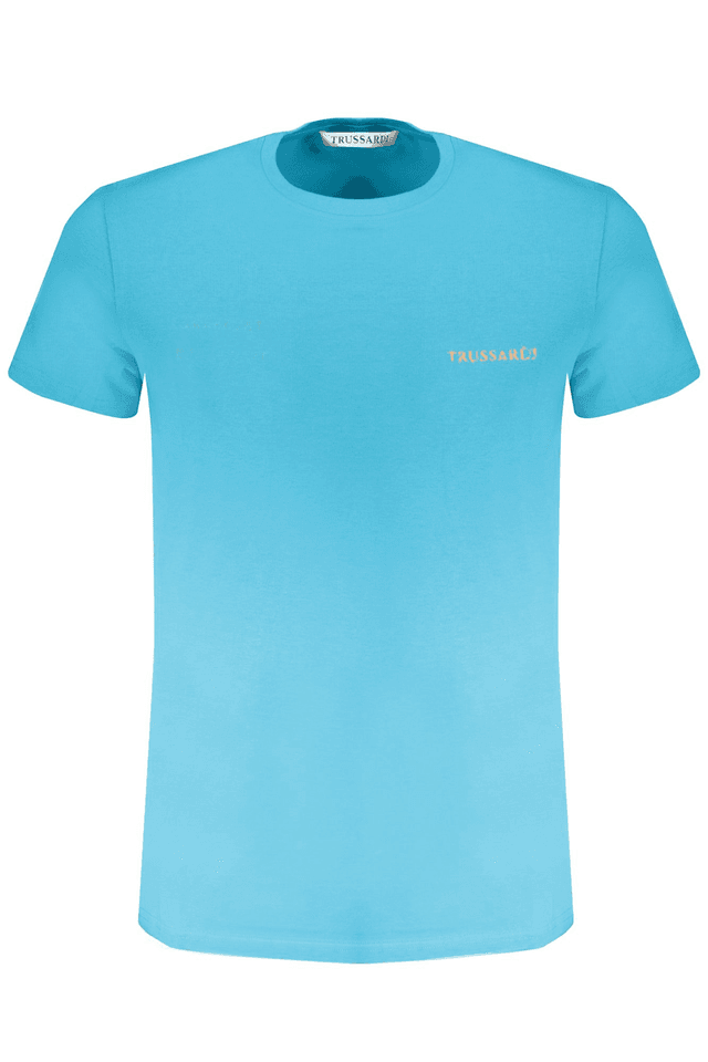 8873TRUSSARDI T-SHIRT MANICHE CORTE UOMO AZZURRO