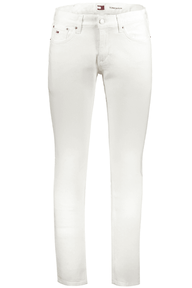 9132TOMMY HILFIGER JEANS DENIM UOMO BIANCO