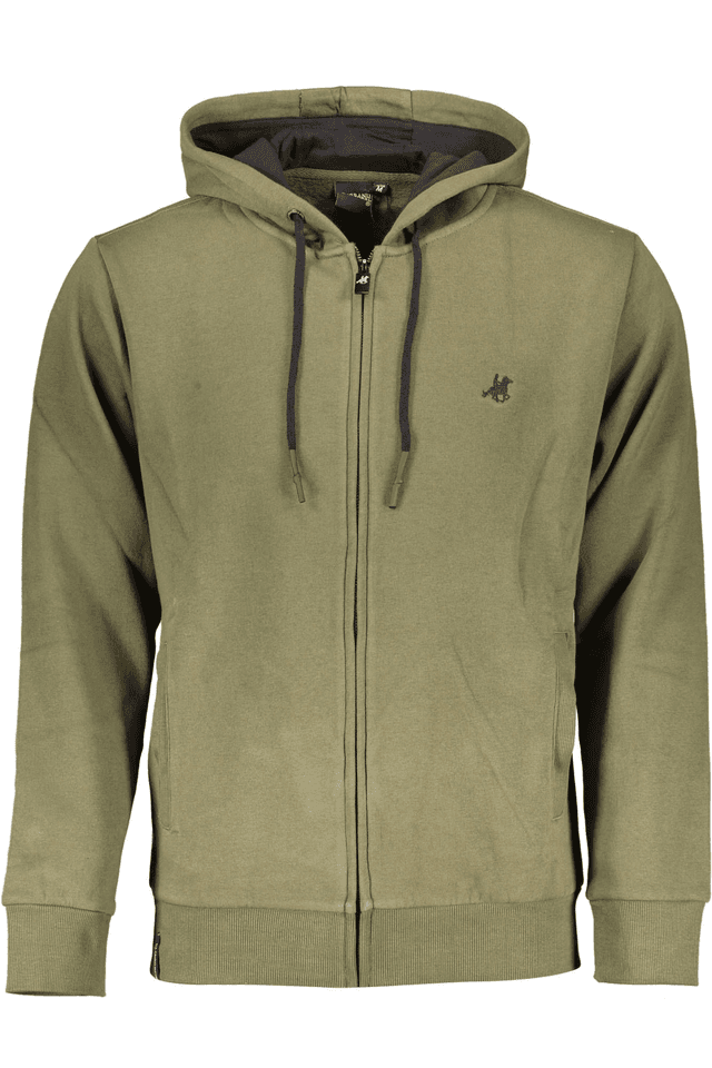 2391U.S. GRAND POLO FELPA CON ZIP UOMO VERDE