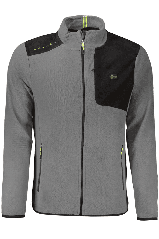 10194NORWAY 1963 FELPA CON ZIP UOMO GRIGIO