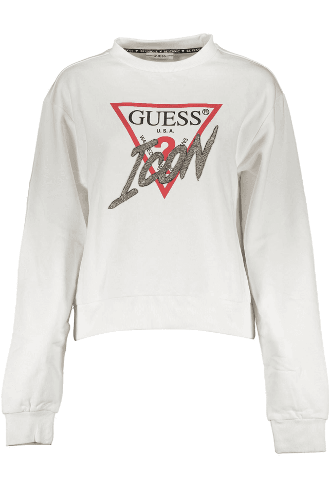 331GUESS JEANS FELPA SENZA ZIP DONNA BIANCO
