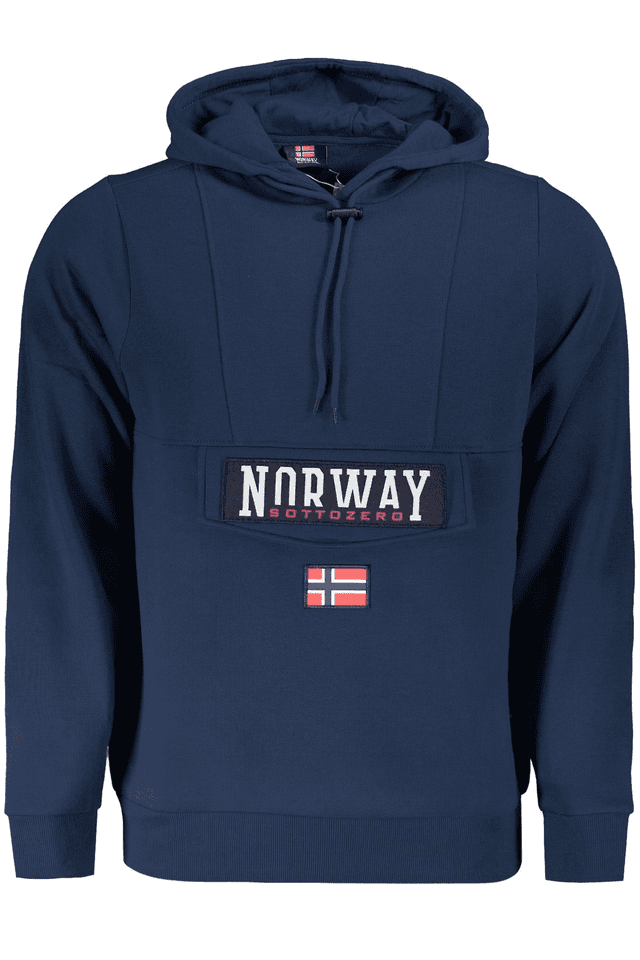 10123NORWAY 1963 FELPA SENZA ZIP UOMO BLU