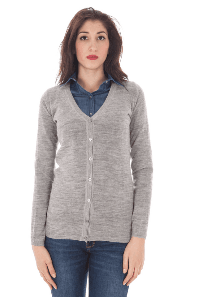 411FRED PERRY CARDIGAN DONNA GRIGIO