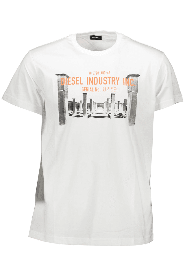 DIESEL T-SHIRT MANICHE CORTE UOMO BIANCO