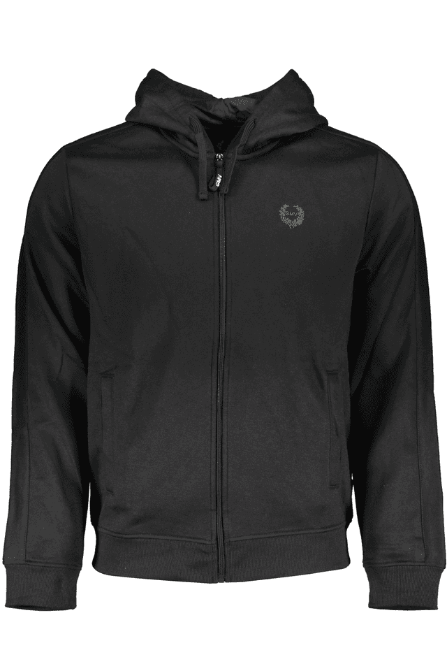 6191GIAN MARCO VENTURI FELPA CON ZIP UOMO NERO