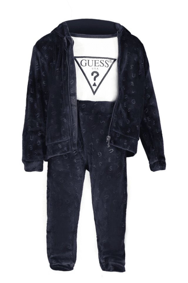 8118GUESS JEANS FELPA CON ZIP BAMBINO BLU