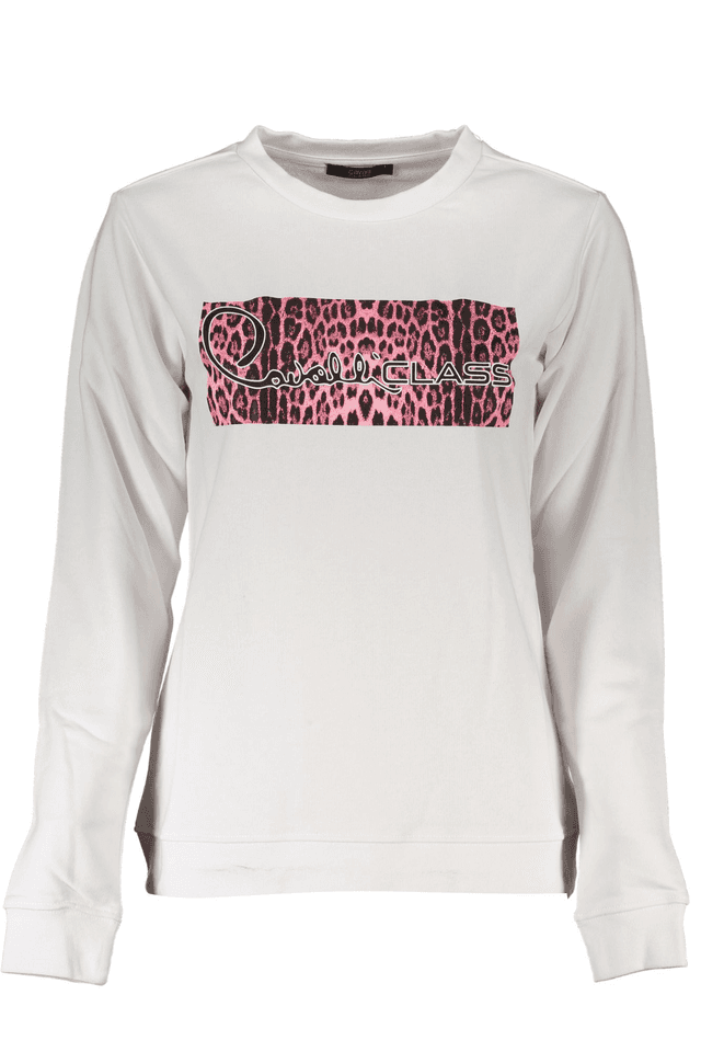 6768CAVALLI CLASS FELPA SENZA ZIP DONNA BIANCO