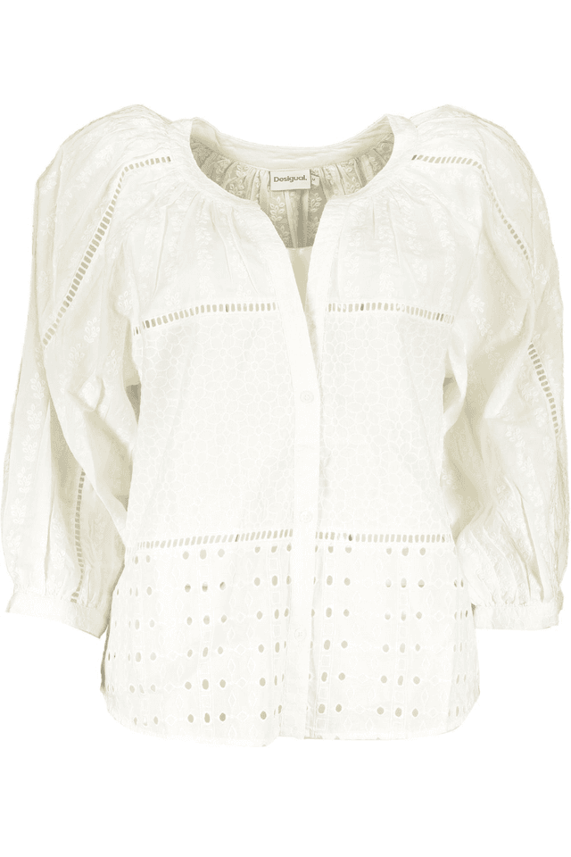 8188DESIGUAL CAMICIA MANICHE LUNGHE DONNA BIANCO