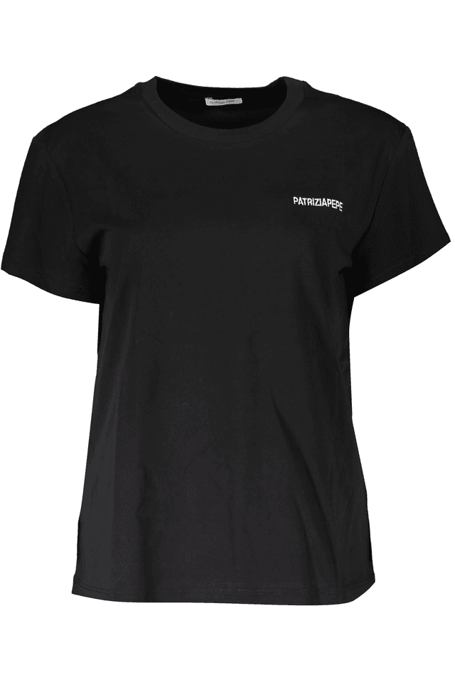8075PATRIZIA PEPE T-SHIRT MANICHE CORTE DONNA NERO