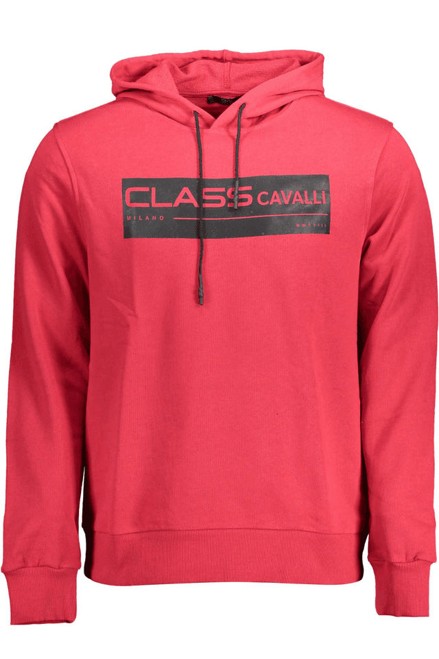 1453CAVALLI CLASS FELPA SENZA ZIP UOMO ROSSO