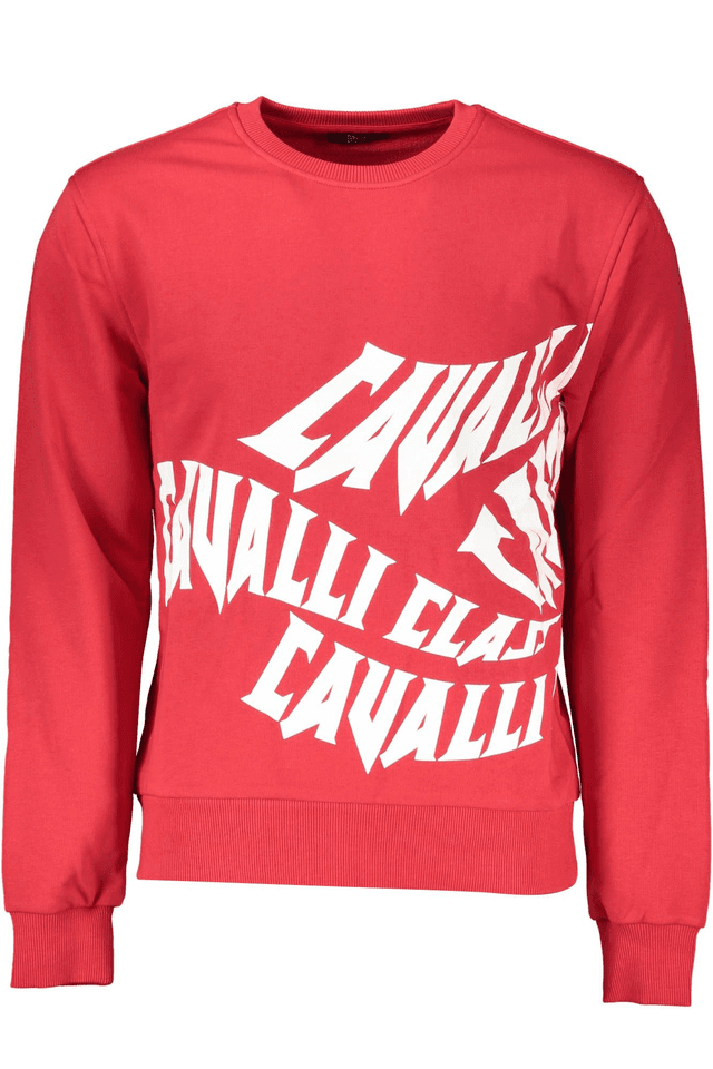 4143CAVALLI CLASS FELPA SENZA ZIP UOMO ROSSO
