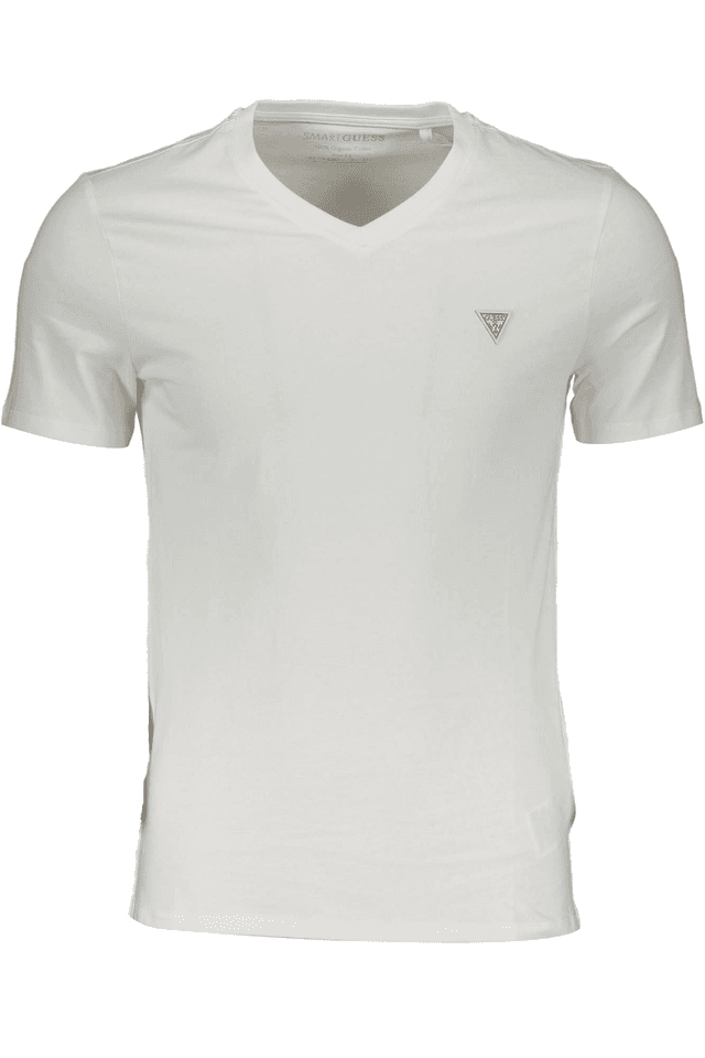 1392GUESS JEANS T-SHIRT MANICHE CORTE UOMO BIANCO