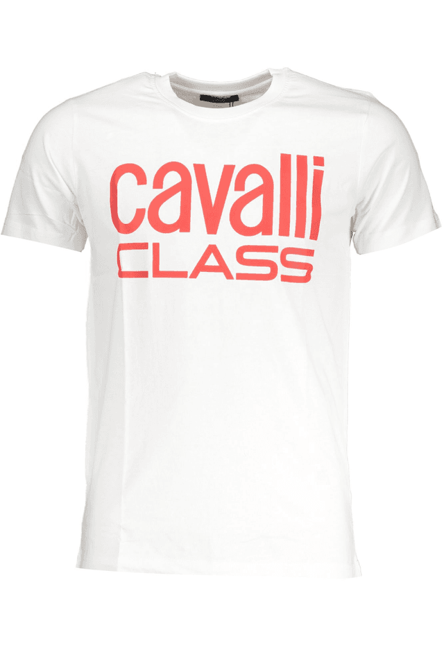 7842CAVALLI CLASS T-SHIRT MANICHE CORTE UOMO BIANCO