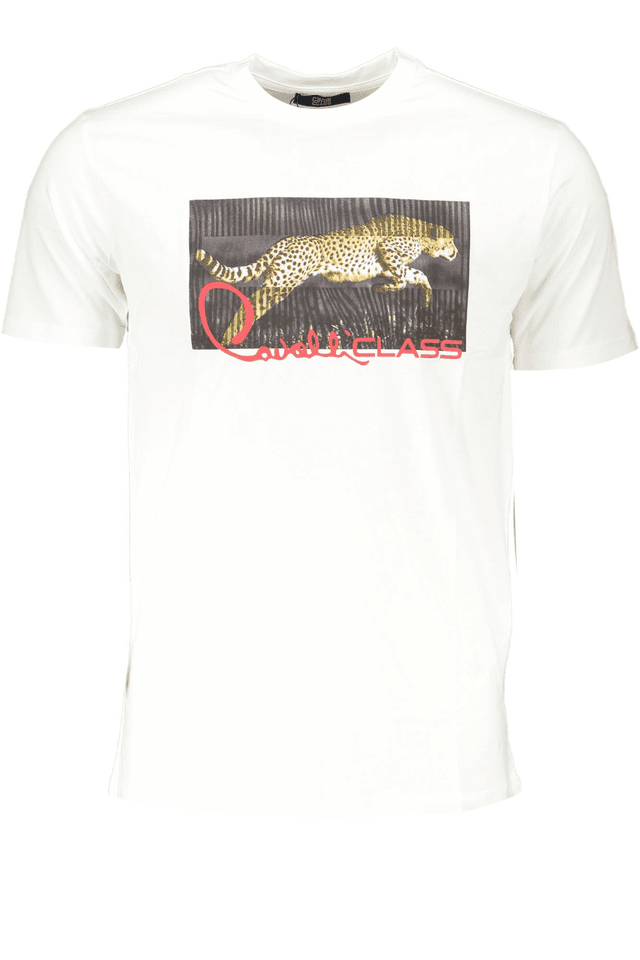 6786CAVALLI CLASS T-SHIRT MANICHE CORTE UOMO BIANCO