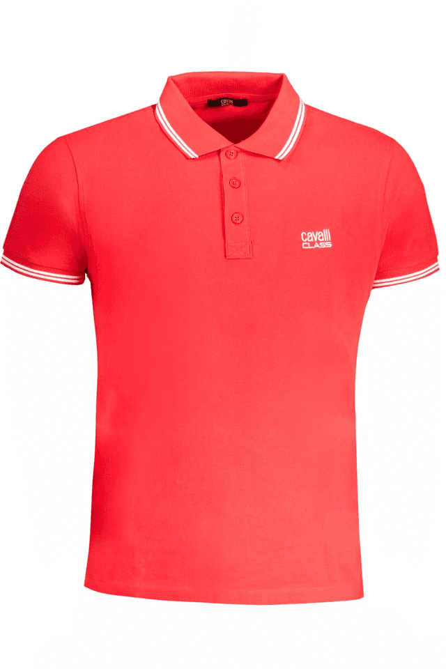 9726CAVALLI CLASS POLO MANICHE CORTE UOMO ROSSO