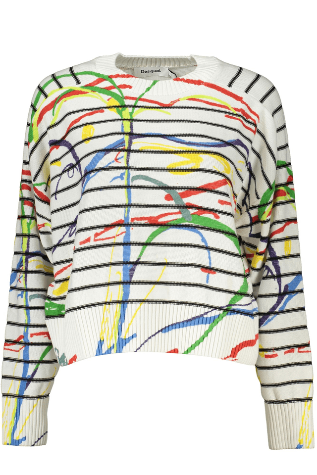 6903DESIGUAL MAGLIA DONNA BIANCO
