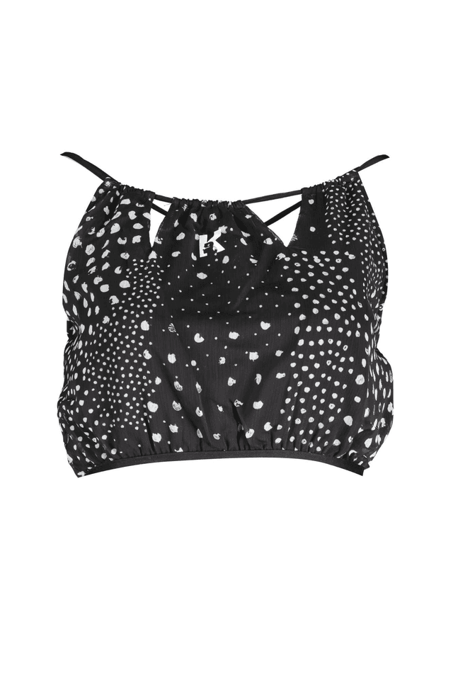 2918KARL LAGERFELD BEACHWEAR T-SHIRT SENZA MANICHE DONNA NERO