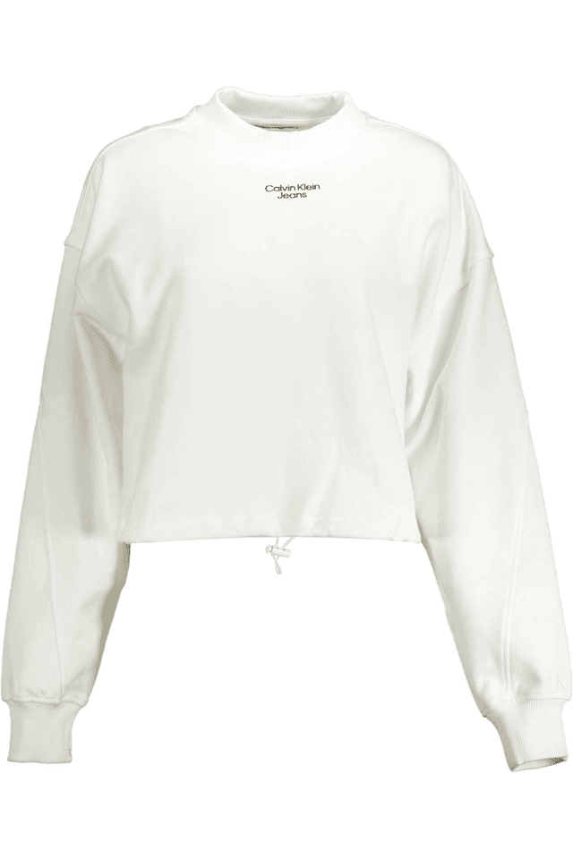 1430CALVIN KLEIN FELPA SENZA ZIP DONNA BIANCO