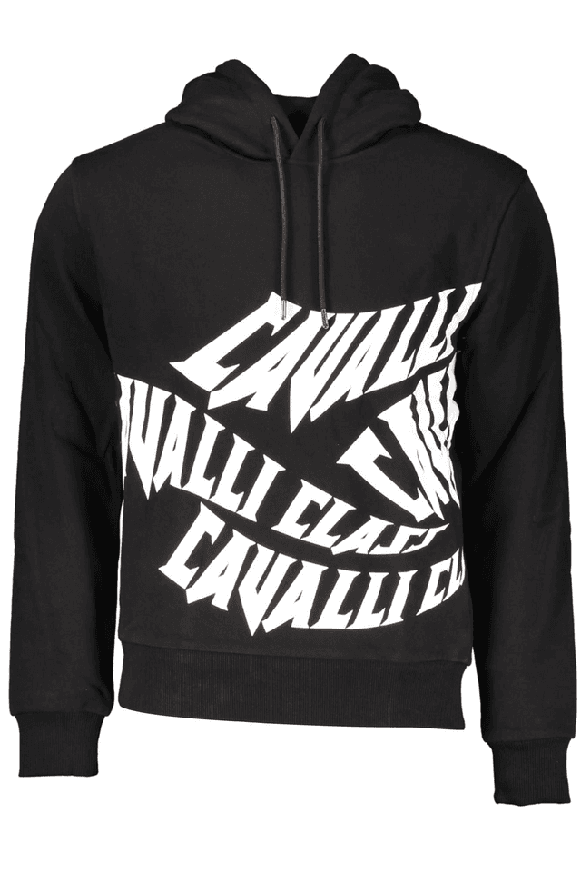 4130CAVALLI CLASS FELPA SENZA ZIP UOMO NERO