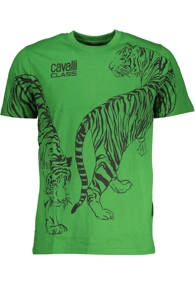 7815CAVALLI CLASS T-SHIRT MANICHE CORTE UOMO VERDE