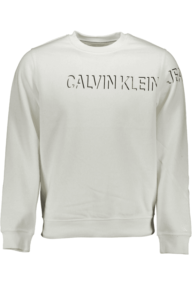 1262CALVIN KLEIN FELPA SENZA ZIP UOMO BIANCO