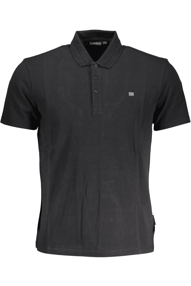 3426NAPAPIJRI POLO MANICHE CORTE UOMO NERO