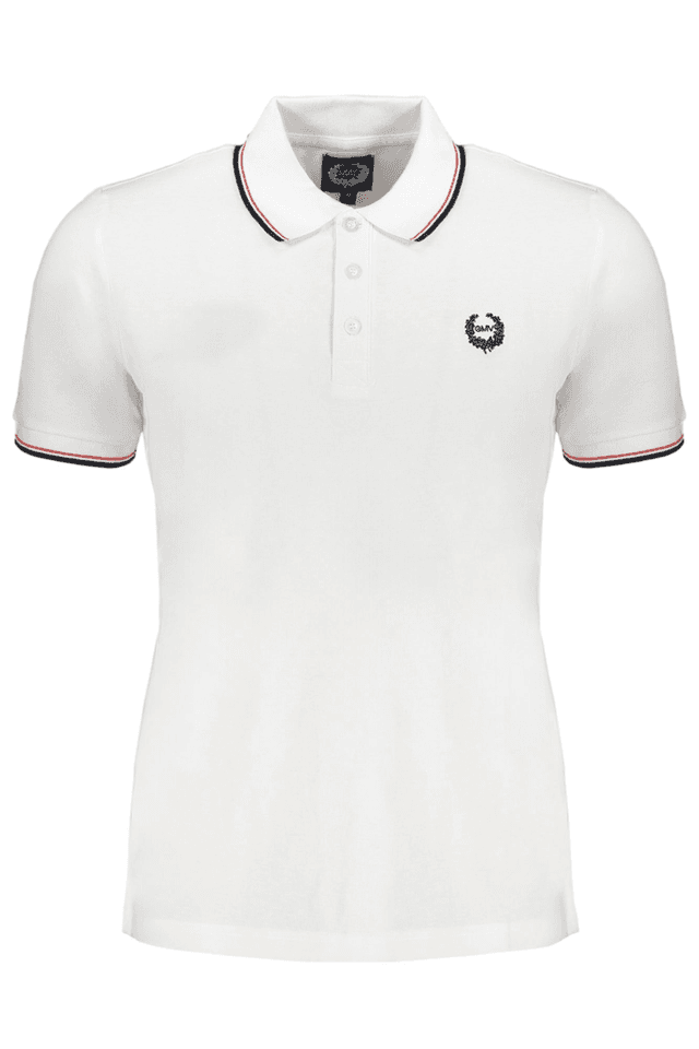 9575GIAN MARCO VENTURI POLO MANICHE CORTE UOMO BIANCO