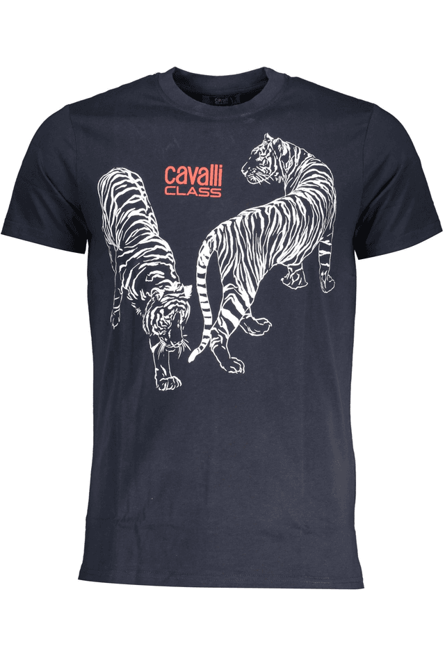 7738CAVALLI CLASS T-SHIRT MANICHE CORTE UOMO BLU