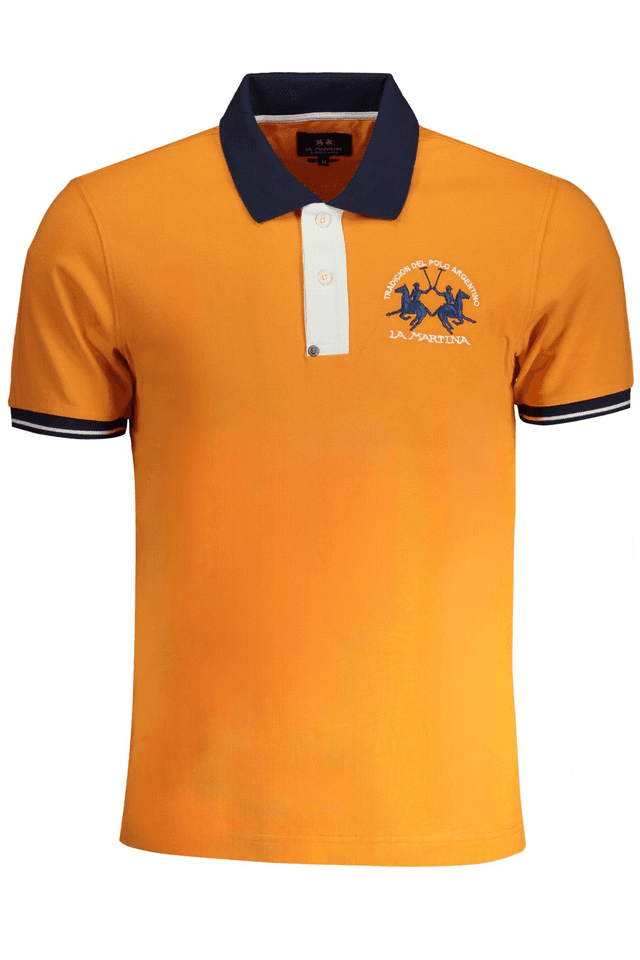 9045LA MARTINA POLO MANICHE CORTE UOMO ARANCIO