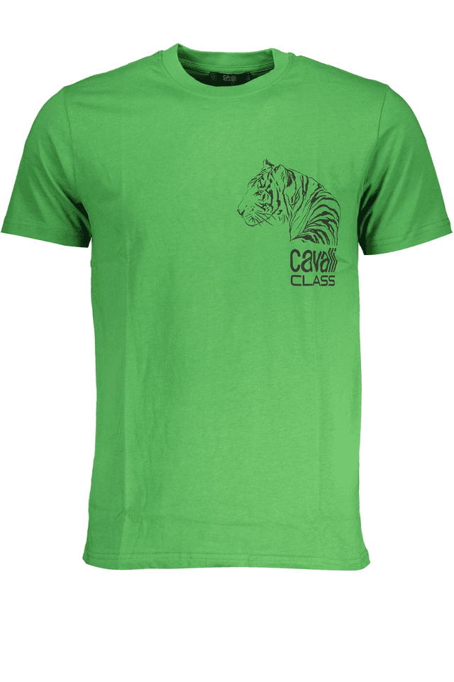 7744CAVALLI CLASS T-SHIRT MANICHE CORTE UOMO VERDE