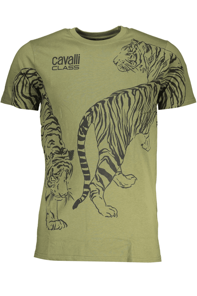 7852CAVALLI CLASS T-SHIRT MANICHE CORTE UOMO VERDE