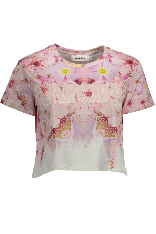 1522DESIGUAL T-SHIRT MANICHE CORTE DONNA ROSA