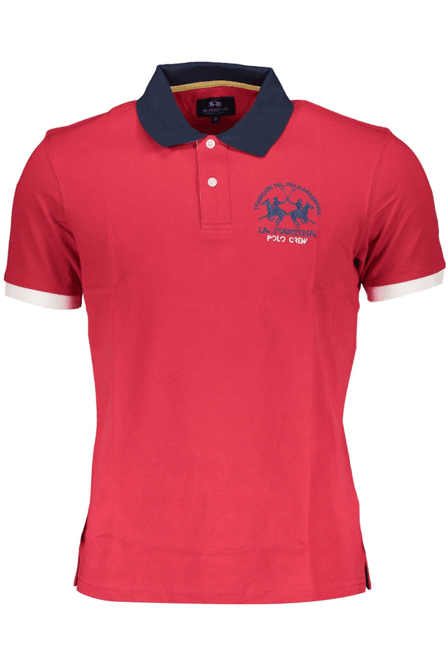 4228LA MARTINA POLO MANICHE CORTE UOMO ROSSO