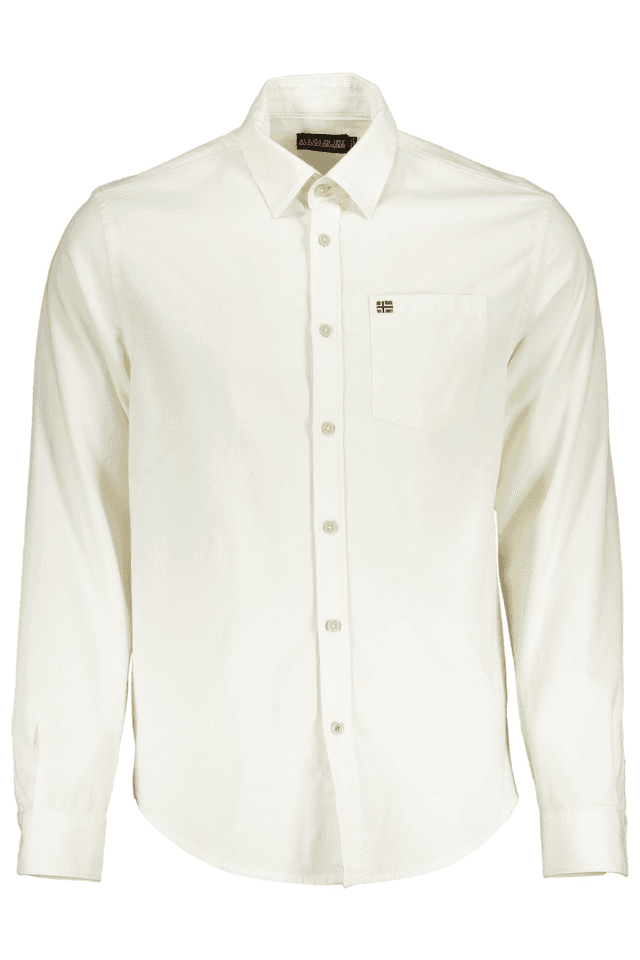 5620NAPAPIJRI CAMICIA MANICHE LUNGHE UOMO BIANCO