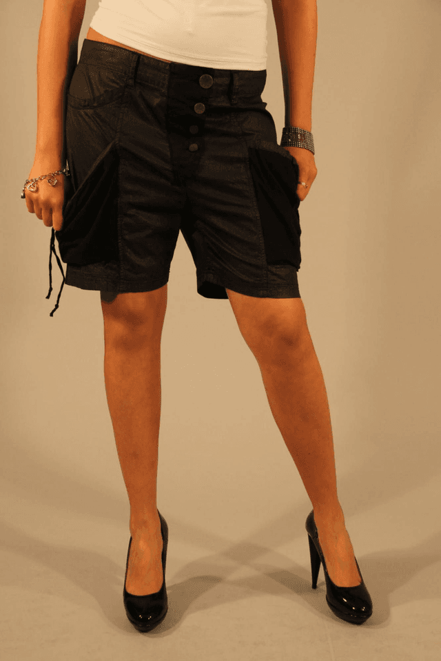410PATRIZIA PEPE PANTALONE SHORT DONNA NERO