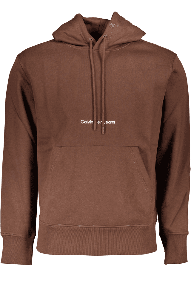 5500CALVIN KLEIN FELPA SENZA ZIP UOMO MARRONE