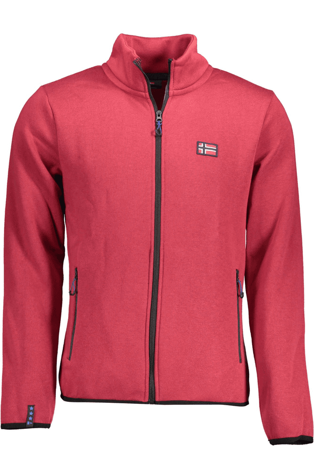 2651NORWAY 1963 FELPA CON ZIP UOMO ROSSO