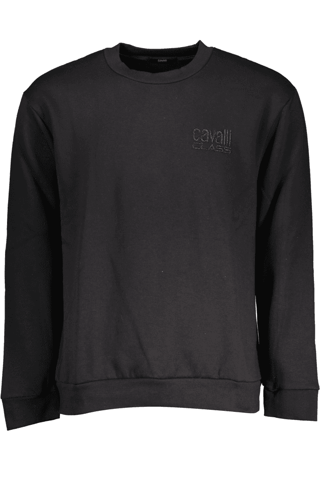 7749CAVALLI CLASS FELPA SENZA ZIP UOMO NERO