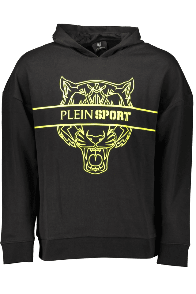 1081PLEIN SPORT FELPA SENZA ZIP UOMO NERO