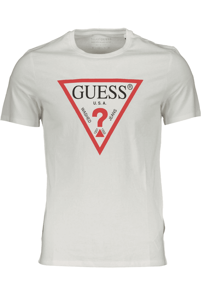 1314GUESS JEANS T-SHIRT MANICHE CORTE UOMO BIANCO