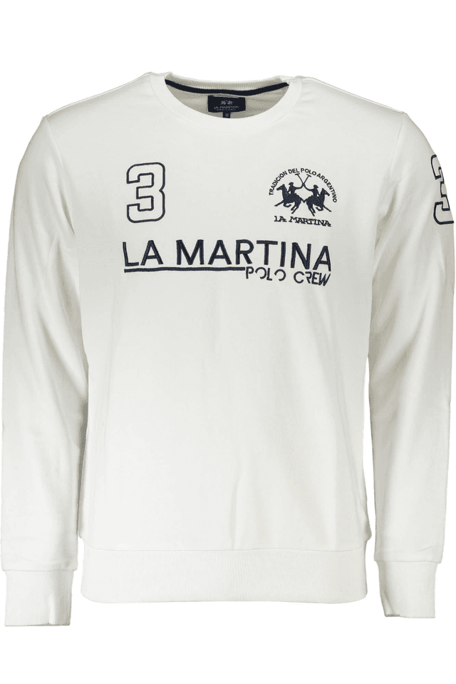 LA MARTINA FELPA SENZA ZIP UOMO BIANCO