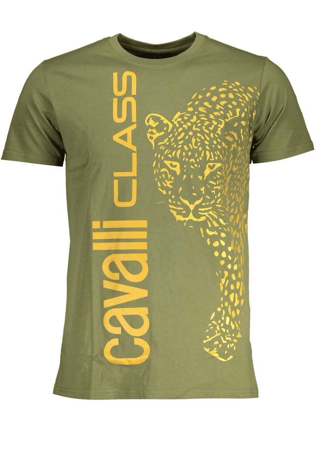7847CAVALLI CLASS T-SHIRT MANICHE CORTE UOMO VERDE