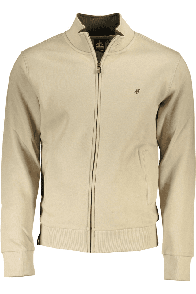 4834U.S. GRAND POLO FELPA CON ZIP UOMO BEIGE