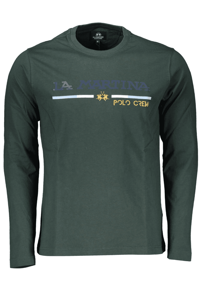 6924LA MARTINA T-SHIRT MANICHE LUNGHE UOMO VERDE