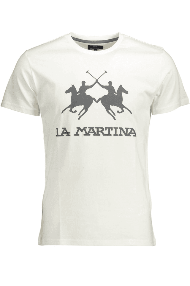 1615LA MARTINA T-SHIRT MANICHE CORTE UOMO BIANCO